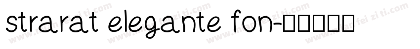 strarat elegante fon字体转换